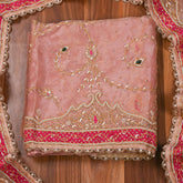 Glass Shimmer Peach Unstitched Suit